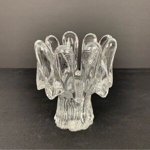 Goran Warff Kosta Boda Sunflower Glass Tea Light Candle Holder Vtg Sweden Decor